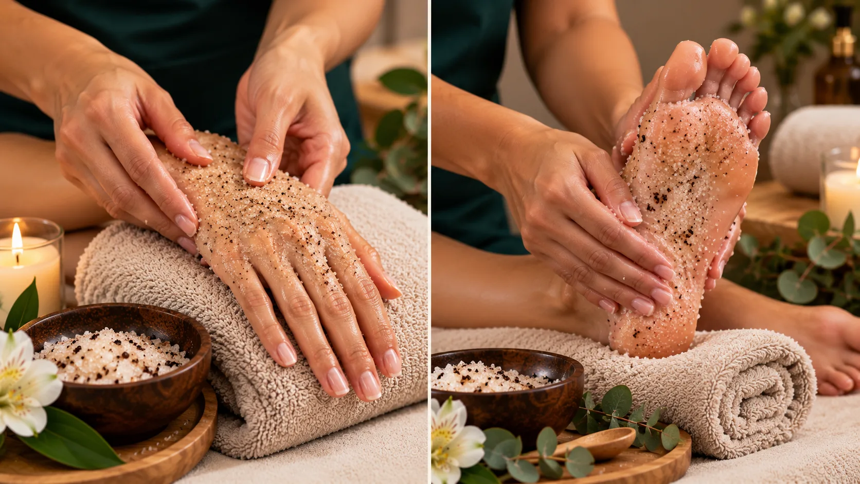 Ritual de exfoliación de manos y pies