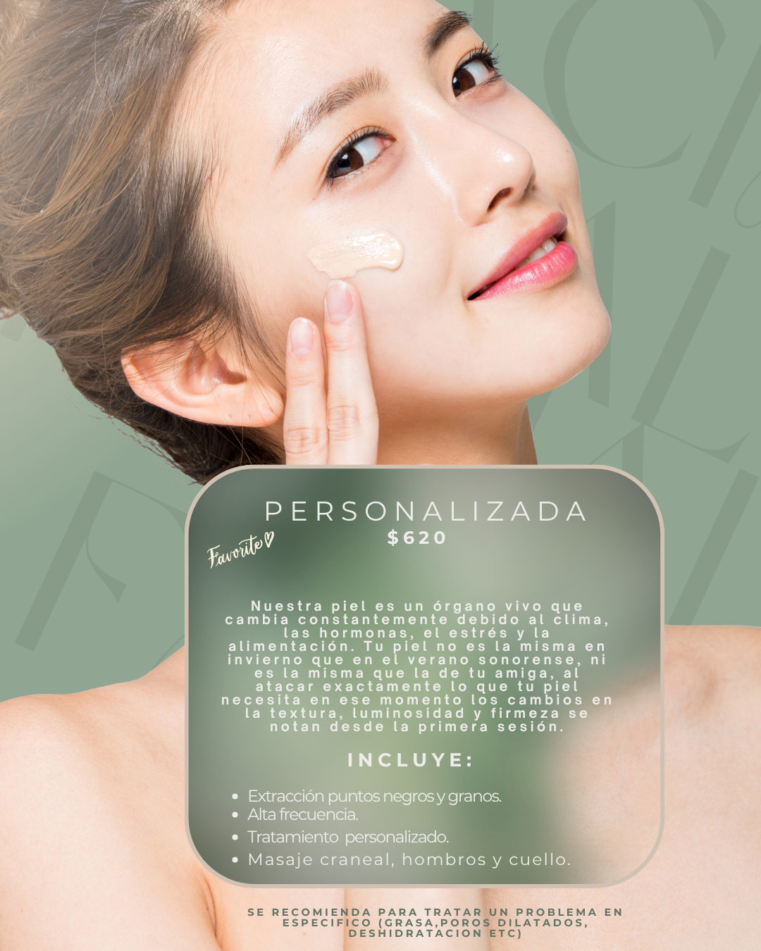 Limpieza facial personalizada