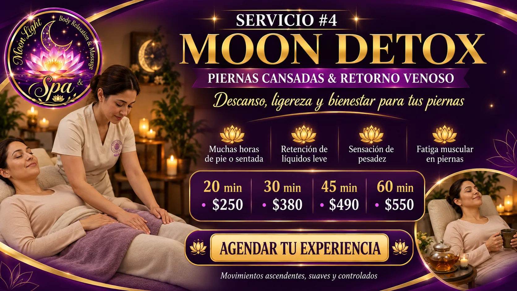 Moon Detox (Piernas cansadas y Retorno Venoso)